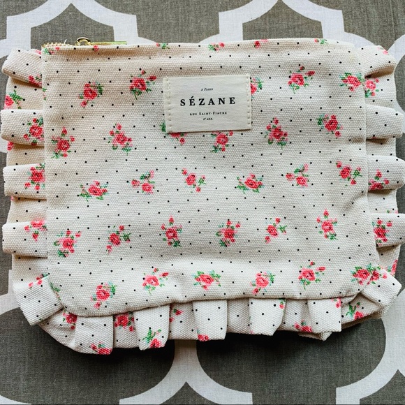New Sezane Froufrou Floral Pouch - Picture 2 of 3
